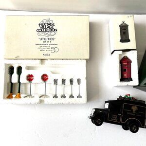 Dept 56 Lot Heritage Village Collection Utilities Village Express Van Mail Box